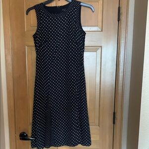 Ann Taylor Polka Dot Sleeveles Dress